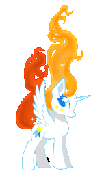 Size: 618x1160 | Tagged: safe, artist:imaranx, oc, oc only, oc:starlyshow, animated, blinking, cute, flapping, flowing hair, flowing mane, flowing tail, fluttering, gif, mane of fire, simple background, smiling, solo, transparent background, wings
