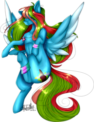 Size: 647x836 | Tagged: safe, artist:ohflaming-rainbow, oc, oc only, oc:media smile, pegasus, pony, female, mare, simple background, solo, transparent background