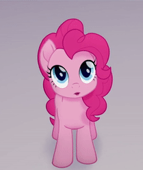 Size: 209x249 | Tagged: safe, screencap, pinkie pie, earth pony, pony, g4, my little pony: the movie, animated, cropped, cute, diapinkes, female, gif, happy, mare, ponk, solo, weapons-grade cute