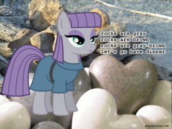 Size: 800x600 | Tagged: safe, artist:sixcardroulette, maud pie, g4, hearts and hooves day, holiday, poem, poetry, rock, valentine, valentine's day, valentine's day card