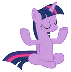Size: 3357x3416 | Tagged: safe, artist:razoredge2312, derpibooru exclusive, twilight sparkle, alicorn, pony, a rockhoof and a hard place, g4, eyes closed, female, high res, lotus position, meditating, meditation, simple background, sitting, solo, transparent background, twilight sparkle (alicorn), vector