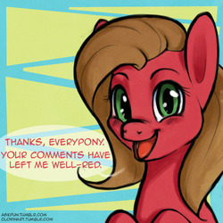 Size: 500x500 | Tagged: safe, artist:clorin spats, oc, oc only, oc:pun, earth pony, pony, ask pun, ask, female, mare, pun, solo