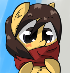 Size: 789x829 | Tagged: safe, artist:artiks, earth pony, pony, attack on titan, clothes, female, mare, mikasa ackerman, ponified, scarf, solo