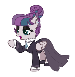Size: 1608x1668 | Tagged: safe, artist:spectrumnightyt, oc, oc only, oc:monochrome, pegasus, pony, base used, clothes, female, fluttergoth, mare, offspring, parent:inky rose, parent:starstreak, simple background, solo, transparent background