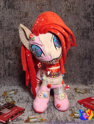 Size: 1761x2304 | Tagged: safe, artist:1stastrastudio, oc, oc:candymare, pony, fanfic:something sweet to bite, candies, candy, candy mare, chocolate, food, irl, photo, plushie, solo