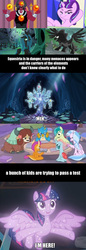 Size: 1103x3190 | Tagged: safe, edit, edited screencap, screencap, gallus, lord tirek, ocellus, pony of shadows, queen chrysalis, sandbar, silverstream, smolder, starlight glimmer, tree of harmony, yona, changedling, changeling, changeling queen, dragon, griffon, hippogriff, pony, yak, g4, shadow play, the cutie re-mark, to where and back again, twilight's kingdom, what lies beneath, comic, discussion in the comments, female, mare, meh, op didn't even try, s5 starlight, screencap comic, sparkles, student six, text, treelight sparkle, welcome home twilight