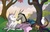 Size: 2033x1284 | Tagged: safe, artist:emmalorelai, discord, princess celestia, g4, female, male, pink-mane celestia, ship:dislestia, shipping, straight, younger