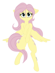Size: 3024x4032 | Tagged: safe, artist:steelsoul, fluttershy, pegasus, pony, g4, covering, female, looking at you, simple background, solo, transparent background, we don't normally wear clothes