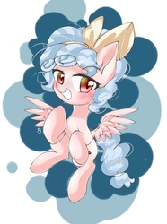Size: 1118x1506 | Tagged: dead source, safe, artist:舟boat, cozy glow, pegasus, pony, g4, school raze, bow, female, filly, foal, looking at you, pixiv, simple background, solo, white background