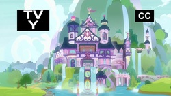 Size: 1920x1080 | Tagged: safe, screencap, g4, what lies beneath, architecture, no pony, school of friendship, tv rating, tv-y