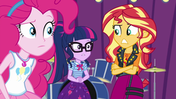 Size: 1920x1080 | Tagged: safe, screencap, pinkie pie, sci-twi, sunset shimmer, twilight sparkle, equestria girls, equestria girls specials, g4, my little pony equestria girls: better together, my little pony equestria girls: rollercoaster of friendship