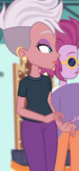 Size: 494x1078 | Tagged: safe, screencap, candyberry, fluorite fire, equestria girls, equestria girls specials, g4, my little pony equestria girls: better together, my little pony equestria girls: rollercoaster of friendship, background human, cropped