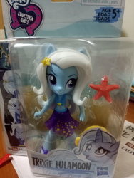 Size: 3120x4160 | Tagged: safe, artist:ritalux, trixie, equestria girls, equestria girls series, forgotten friendship, g4, doll, equestria girls logo, equestria girls minis, irl, photo, toy