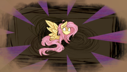 Size: 3309x1861 | Tagged: safe, artist:lixthefork, fluttershy, pegasus, pony, g4, female, looking at you, mare, messy mane, no mouth, scared, solo, wide eyes, wings