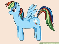 Size: 728x546 | Tagged: safe, rainbow dash, pegasus, pony, g4, female, quality, ronbow dosh, solo, wikihow