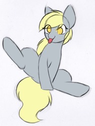 Size: 975x1280 | Tagged: safe, artist:itsmeelement, derpy hooves, pony, g4, :p, cute, derpabetes, female, mare, silly, solo, tongue out
