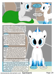 Size: 3840x5280 | Tagged: safe, artist:waveywaves, oc, oc only, oc:clockwork, oc:perry, pony, robot, robot pony, comic:sentient, comic, looking at each other