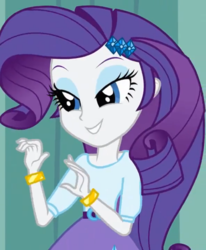 Size: 2560x3110 | Tagged: safe, screencap, rarity, equestria girls, g4, bracelet, cropped, female, high res, jewelry, lidded eyes, smiling, solo