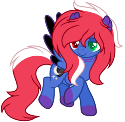 Size: 1024x1002 | Tagged: safe, artist:bloodlover2222, oc, oc only, oc:starry heart, pegasus, pony, female, heterochromia, mare, simple background, solo, transparent background