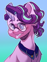 Size: 1200x1600 | Tagged: safe, artist:yuyusunshine, starlight glimmer, pony, unicorn, g4, female, glasses, mare, smiling, solo