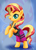 Size: 2160x3037 | Tagged: safe, artist:lifesharbinger, sunset shimmer, pony, unicorn, equestria girls, g4, clothes, cute, equestria girls outfit, female, geode of empathy, high res, jacket, leather, leather jacket, mare, one eye closed, rearing, shimmerbetes, skirt, solo, sunset shimmer day, wink, zoom layer