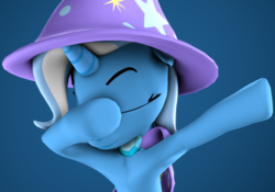 Size: 3078x2160 | Tagged: safe, artist:xppp1n, trixie, pony, g4, 3d, dab, female, high res, mare, solo, source filmmaker