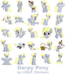 Size: 364x418 | Tagged: safe, artist:mlpcreativelab, derpy hooves, pegasus, pony, g4, female, mare, simple background, telegram sticker, white background