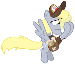 Size: 1500x1275 | Tagged: safe, artist:sketchmcreations, derpy hooves, pony, g4, my little pony: friendship is magic, school raze, flying, hoof hold, letter, mailmare, simple background, solo, transparent background, vector, windswept mane, windswept tail