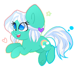 Size: 311x278 | Tagged: safe, artist:mintoria, oc, oc only, oc:tickle, earth pony, pony, chibi, female, mare, pixel art, simple background, solo, transparent background