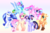 Size: 1024x678 | Tagged: safe, artist:scarlet-spectrum, applejack, fluttershy, pinkie pie, rainbow dash, rarity, twilight sparkle, earth pony, pegasus, pony, unicorn, g4, alternate design, alternate hair color, applejack (g5 concept leak), earth pony twilight, female, flower, flower in hair, fluttershy (g5 concept leak), g5 concept leak style, g5 concept leaks, mane six, mane six (g5 concept leak), mare, pegasus pinkie pie, pinkie pie (g5 concept leak), race swap, rainbow dash (g5 concept leak), rarity (g5 concept leak), smiling, twilight sparkle (g5 concept leak), unicorn fluttershy