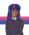 Size: 890x1050 | Tagged: safe, artist:fioweress, twilight sparkle, human, g4, bilight sparkle, bisexual pride flag, bisexuality, dark skin, female, glasses, headcanon, humanized, lgbt, lgbt headcanon, pride, pride flag, sexuality headcanon, simple background, smiling, solo, transparent background