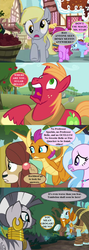 Size: 640x1792 | Tagged: safe, edit, edited screencap, editor:korora, screencap, amethyst star, berry punch, berryshine, big macintosh, daisy, derpy hooves, flower wishes, orchid dew, rockhoof, silverstream, smolder, sparkler, yona, zecora, dragon, a rockhoof and a hard place, g1, g4, my little pony 'n friends, no second prances, school daze, the return of tambelon, yakity-sax, comic, cropped, dragoness, female, frantic, g1 to g4, generation leap, implied dinky, implied disappearance, implied fire quacker, implied grogar, implied ocellus, implied rarity, implied sugar belle, implied sweetie belle, implied twilight sparkle, male, screencap comic, speech bubble, stallion, terrified, this will end in war, uh oh, wall of tags