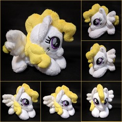 Size: 2000x2000 | Tagged: safe, artist:burgunzik, surprise, pegasus, pony, g1, g4, female, g1 to g4, generation leap, high res, irl, mare, photo, plushie, prone, solo, wings
