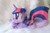 Size: 5472x3648 | Tagged: safe, artist:kazzysart, twilight sparkle, alicorn, pony, g4, beanie (plushie), female, folded wings, horn, irl, mare, photo, plushie, prone, solo, twilight sparkle (alicorn), wings