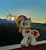 Size: 1101x1200 | Tagged: safe, artist:nekokevin, sunset shimmer, pony, unicorn, g4, cloud, female, irl, lidded eyes, mare, nature, photo, plushie, pun, smiling, smug, solo, sunset, sunshine shimmer, tree, visual pun