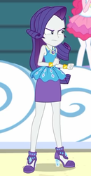 Size: 291x561 | Tagged: safe, screencap, pinkie pie, rarity, equestria girls, equestria girls specials, g4, my little pony equestria girls: better together, my little pony equestria girls: rollercoaster of friendship, angry, clothes, cropped, female, geode of shielding, high heels, rarity peplum dress, shoes, skirt, solo focus
