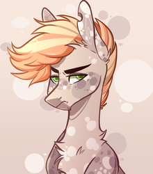 Size: 600x681 | Tagged: safe, artist:sararini, oc, oc only, oc:hendrix, pony, bust, male, portrait, solo, stallion