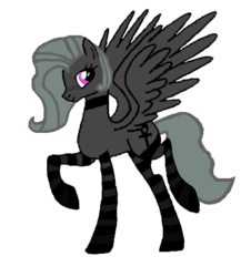 Size: 396x438 | Tagged: safe, artist:mikeyman10ash, oc, oc only, oc:midnight soul, pony, clothes, edgy, simple background, socks, solo, striped socks, swamp cinema, transparent background