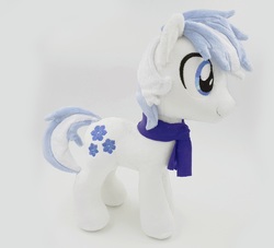 Size: 2988x2716 | Tagged: safe, artist:epicrainbowcrafts, double diamond, pony, g4, clothes, high res, irl, male, photo, plushie, scarf, solo, stallion, white