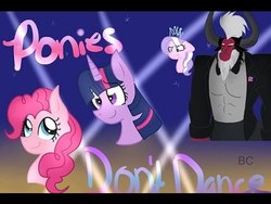 Size: 480x360 | Tagged: safe, artist:miraculous cora zone, diamond tiara, lord tirek, pinkie pie, twilight sparkle, centaur, earth pony, pony, g4, cats don't dance, crossover, darla dimple, female, filly, it came from youtube, male, mare, max the butler, youtube link, youtube thumbnail