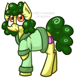 Size: 467x487 | Tagged: safe, artist:alittleofsomething, oc, oc only, oc:paeonia green, earth pony, pony, clothes, female, mare, raised hoof, simple background, solo, transparent background