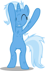 Size: 4336x6802 | Tagged: safe, artist:hendro107, trixie, pony, unicorn, g4, ^^, absurd resolution, cute, diatrixes, eyes closed, female, friendship chant, messy mane, simple background, solo, transparent background, vector