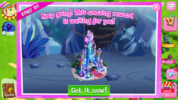 Size: 1280x720 | Tagged: safe, gameloft, flim, queen chrysalis, g4, castle, game screencap, tree