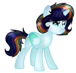 Size: 1340x1288 | Tagged: dead source, safe, artist:spectrumnightyt, oc, oc only, oc:water star, alicorn, pony, male, simple background, solo, stallion, transparent background