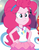 Size: 566x720 | Tagged: safe, screencap, pinkie pie, sunset shimmer, equestria girls, equestria girls specials, g4, my little pony equestria girls: better together, my little pony equestria girls: rollercoaster of friendship, angry, clothes, cropped, cute, female, geode of sugar bombs, hand on hip, hands on waist, madorable, offscreen character, rah rah skirt, skirt