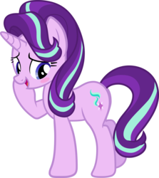 Size: 8000x8950 | Tagged: safe, artist:pilot231, starlight glimmer, pony, g4, absurd resolution, blushing, female, looking away, simple background, solo, transparent background, vector