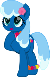 Size: 5000x7587 | Tagged: safe, artist:pilot231, oc, oc only, oc:sea foam ep, earth pony, pony, g4, my little pony: the movie, absurd resolution, female, flower on ear, highlights, lei, mare, movie accurate, simple background, solo, transparent background, vector