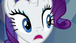 Size: 1280x720 | Tagged: safe, screencap, rarity, pony, unicorn, g4, what lies beneath, closeup on the face, female, mare, open mouth, solo