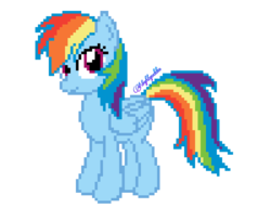 Size: 1200x920 | Tagged: safe, artist:nightgoddes, rainbow dash, pony, g4, female, pixel art, simple background, solo, transparent background