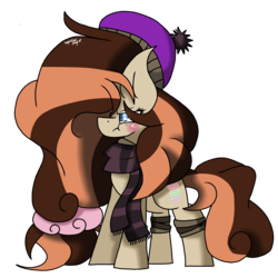 Size: 5000x5000 | Tagged: safe, artist:jxst-starly, oc, oc only, oc:macaroon burst, earth pony, pony, absurd resolution, female, mare, simple background, solo, transparent background, winter outfit